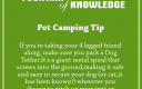 Pet Camping Tip