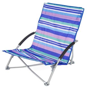 Yello Low Beach Chair Stripe Blue | Low Profile Chairs