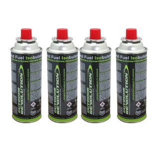 Pack of 4 Butane Gas Cartridges | Camping Kitchenware 