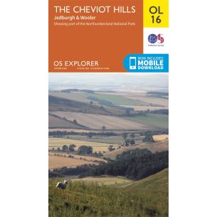 The Cheviot Hills Explorer Leisure Map 16 Front | Ordnance Survey Maps