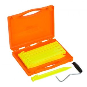 Case of 12 Vango Bolt Plastic Peg Set 22cm with Extractor | Pegs