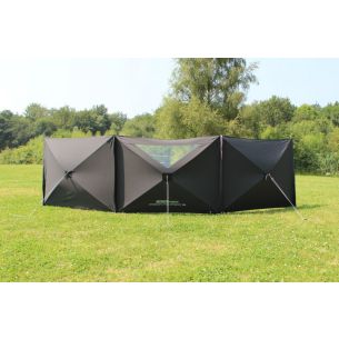 Pronto Pro 3 Panel Windbreak (125 x 500) | Collapsible Steel Poles