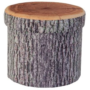 Log design folding seat and storage | Stools