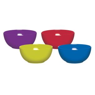 Set of 4 Colourworks Melamine Bowls | Camping Tableware 