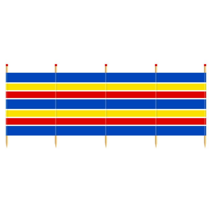 5 Pole Striped Windbreak