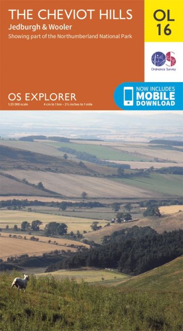 The Cheviot Hills Explorer Leisure Map 16