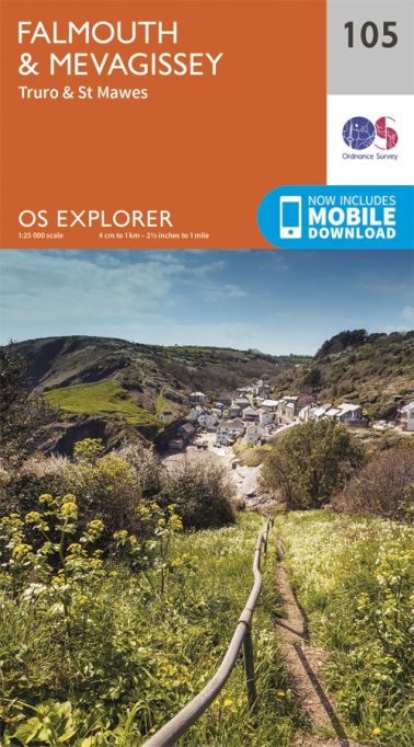 Falmouth & Mevagissey OS Explorer Map 105