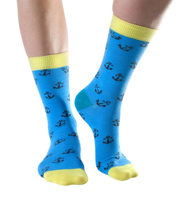 Doris & Dude Ladies Socks - Blue Anchor