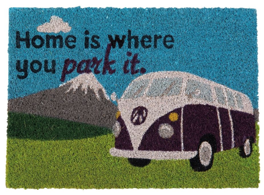 Heavy Duty Coir Home Is Where You Park It (Camper Van) Mat