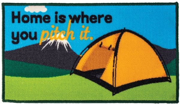 Quest Washable 'Home is where you pitch it' Mat 
