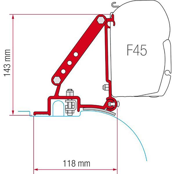 Fiamma F45 Adapter Kit (Ducato Post-2006)