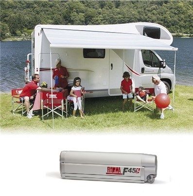 Fiamma F45s Awning in a Titanium Case