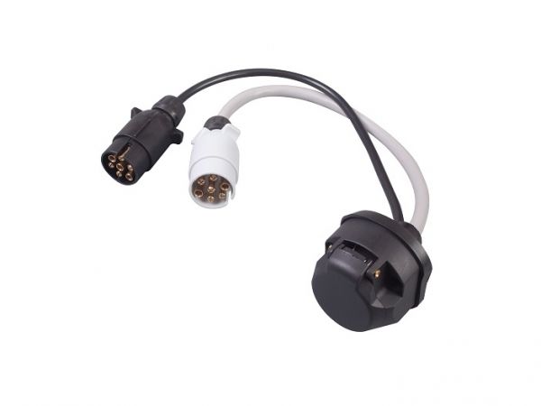 Kampa Adaptor - 12N & 12S 7 Pin Sockets to 13 Pin Socket