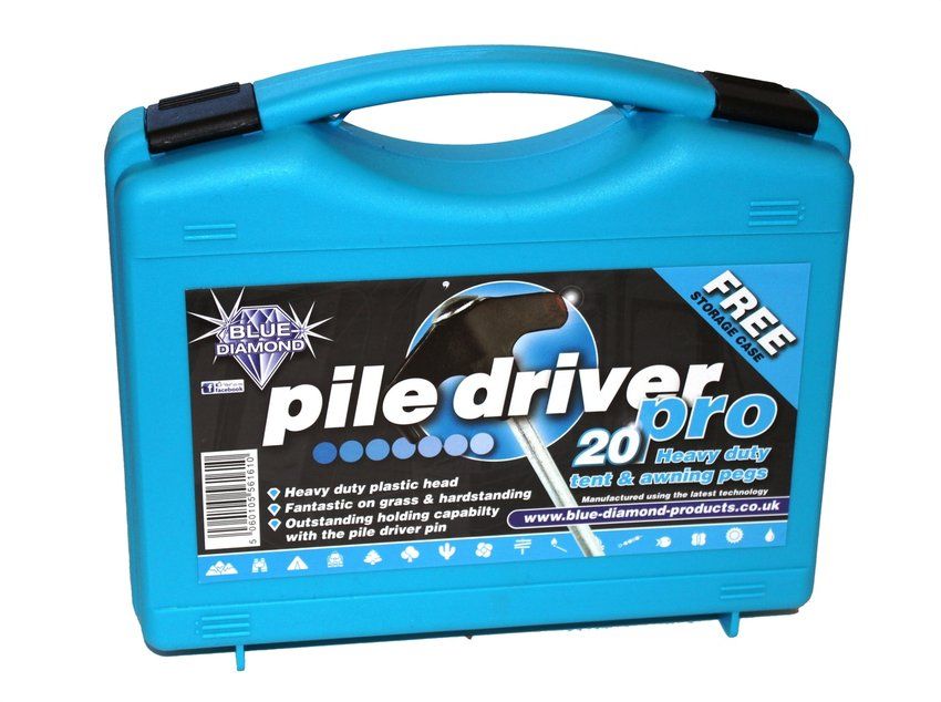 Case of 20 Blue Diamond Pile Driver Pro Pegs 20.5cm