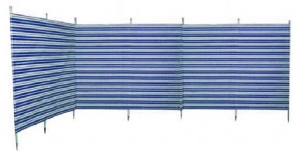 Blue Diamond 7 Pole Navy Stripe Windbreak