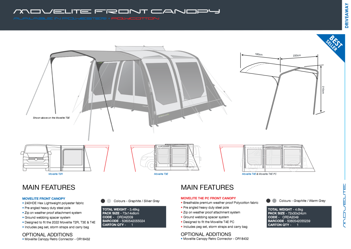 Outdoor Revolution MOvelite Accessories 